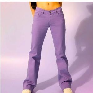 🎀 H&M pastel purple low rise jeans pants